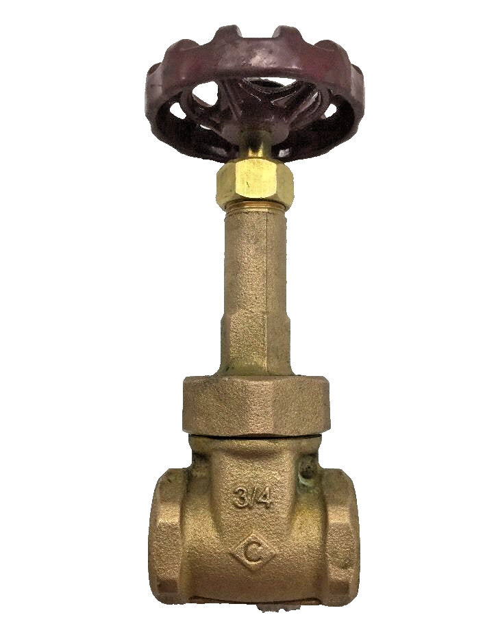 Crane 422 Bronze Gate Valve 3/4" NPT Union Bonnet 200-S / 400-WOG Rising Stem
