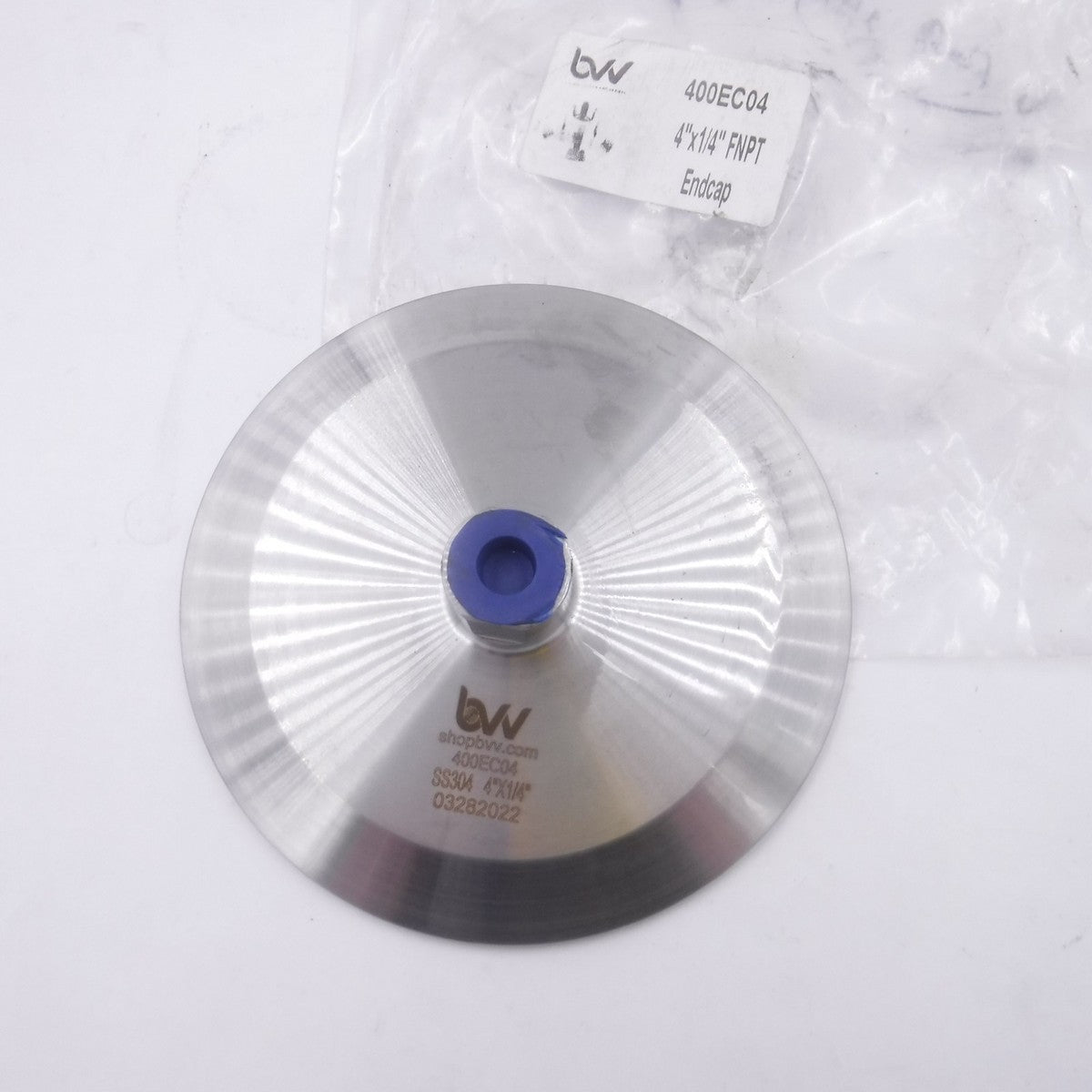 BVV 400EC04 4" x 1/4" FNPT End Cap 304 Stainless Steel