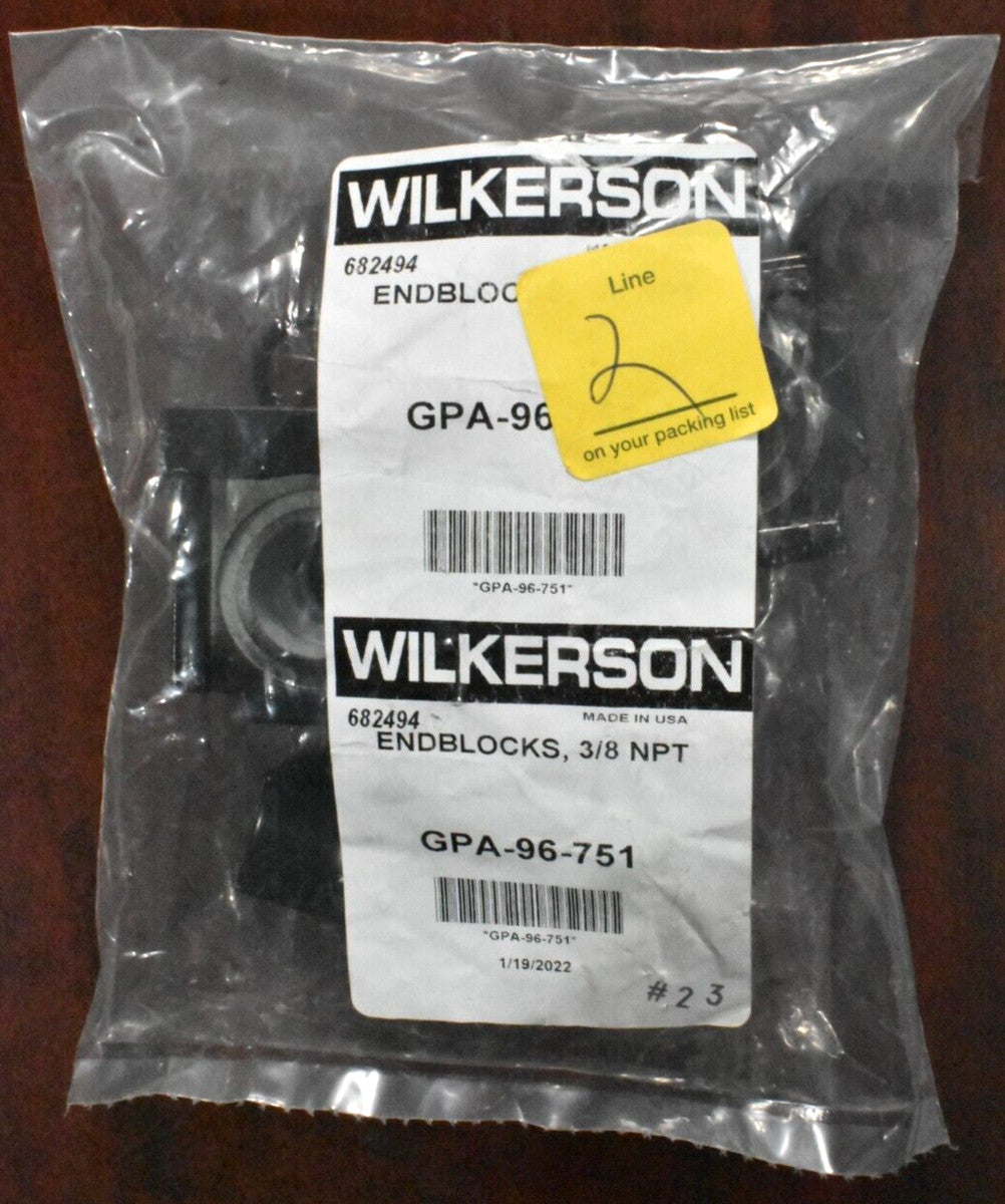 Wilkerson GPA-96-751 End Block Set 3/8″ NPT New
