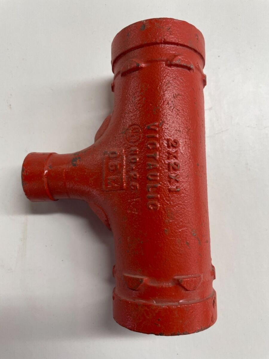 2" x 1" Victaulic Style 25 Reducing Tee Grooved End IPS Pipe Fitting 2 x 1.0