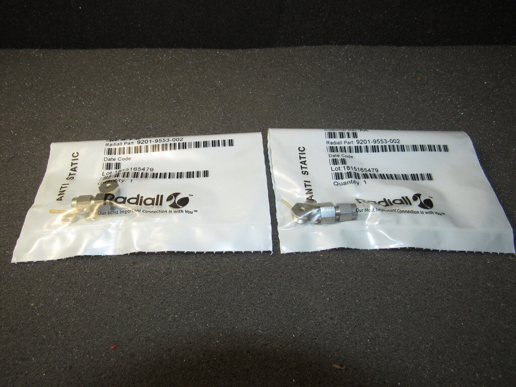 Radiall 9201-9553-002 SMA / STRAIGHT PLUG MALE CLAMP T "Lot of 2"