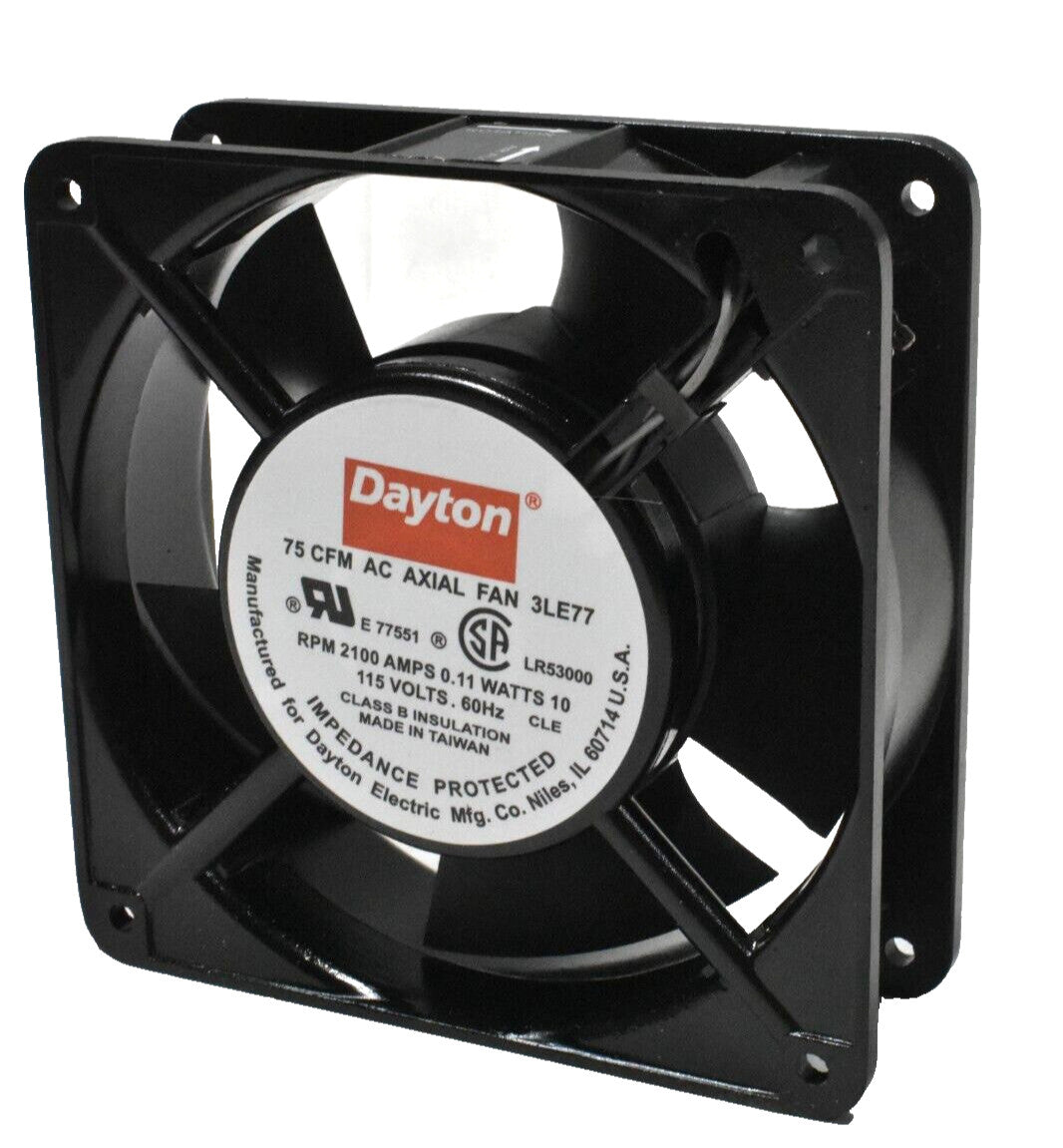 Dayton 3LE77 75 CFM Axial Fan 2100 RPM 115V