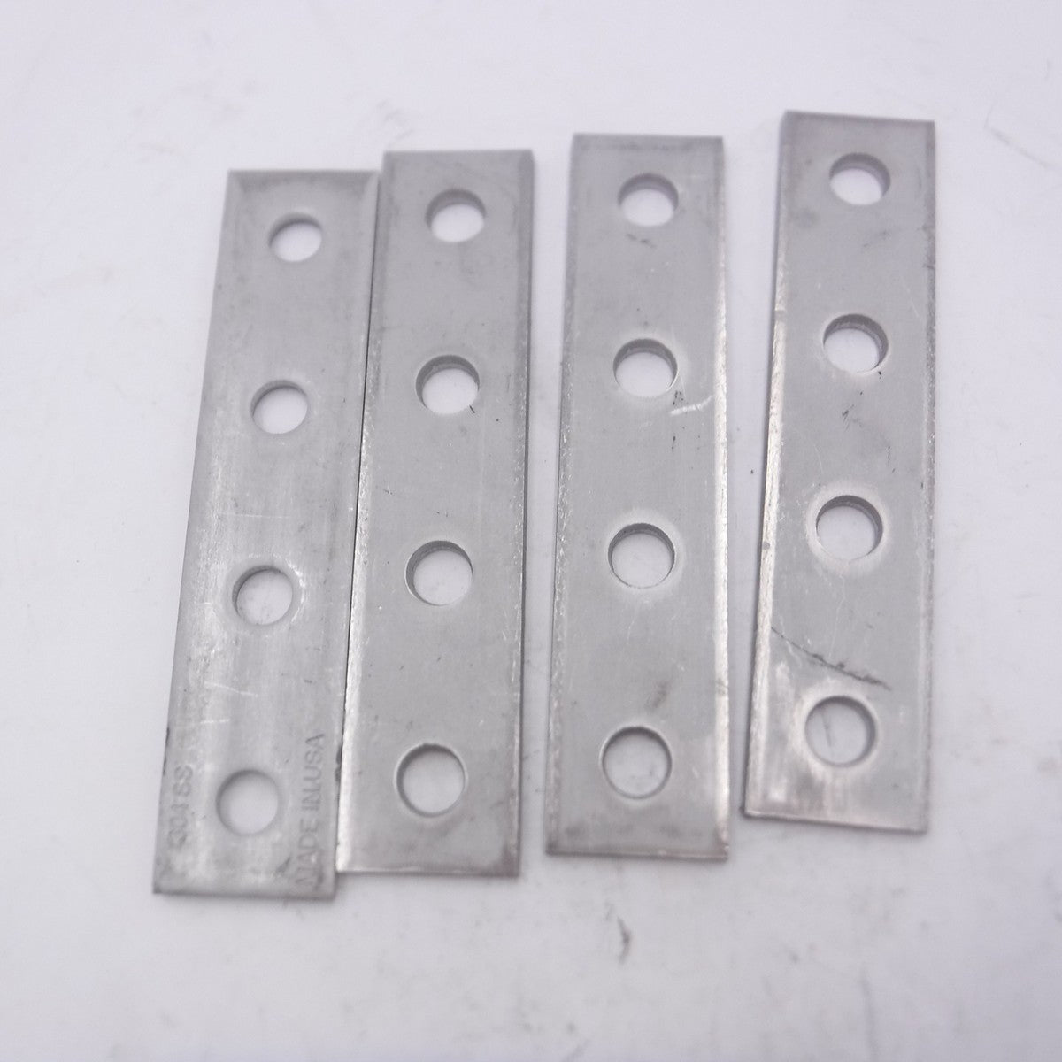 4 Pack 4 Hole Stainless Steel Flat Plate 1-1/2" x 7", 13697