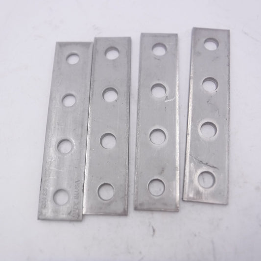 4 Pack 4 Hole Stainless Steel Flat Plate 1-1/2" x 7", 13697