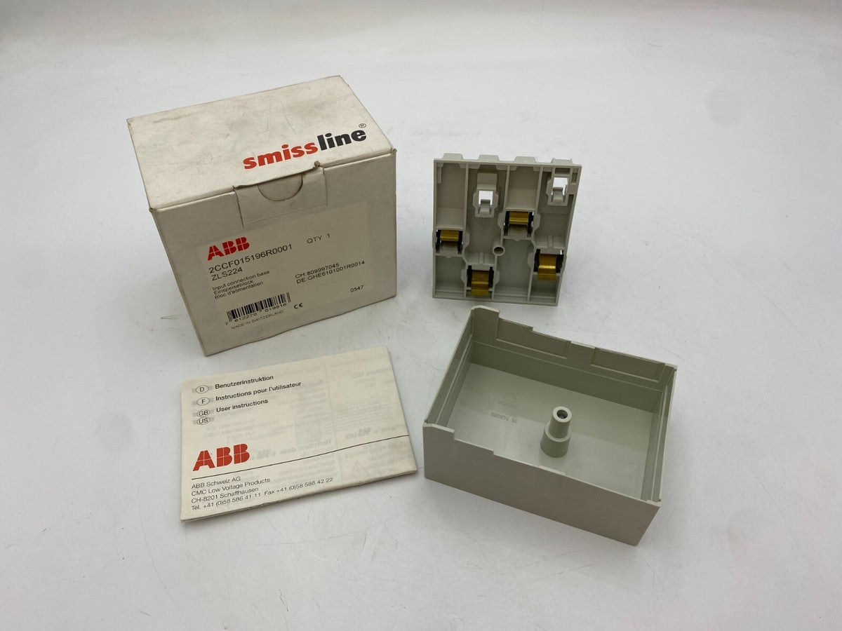 ABB Smissline ZLS224 Input Connection Base 150 Amp 3 Pole Neutral Main Lug