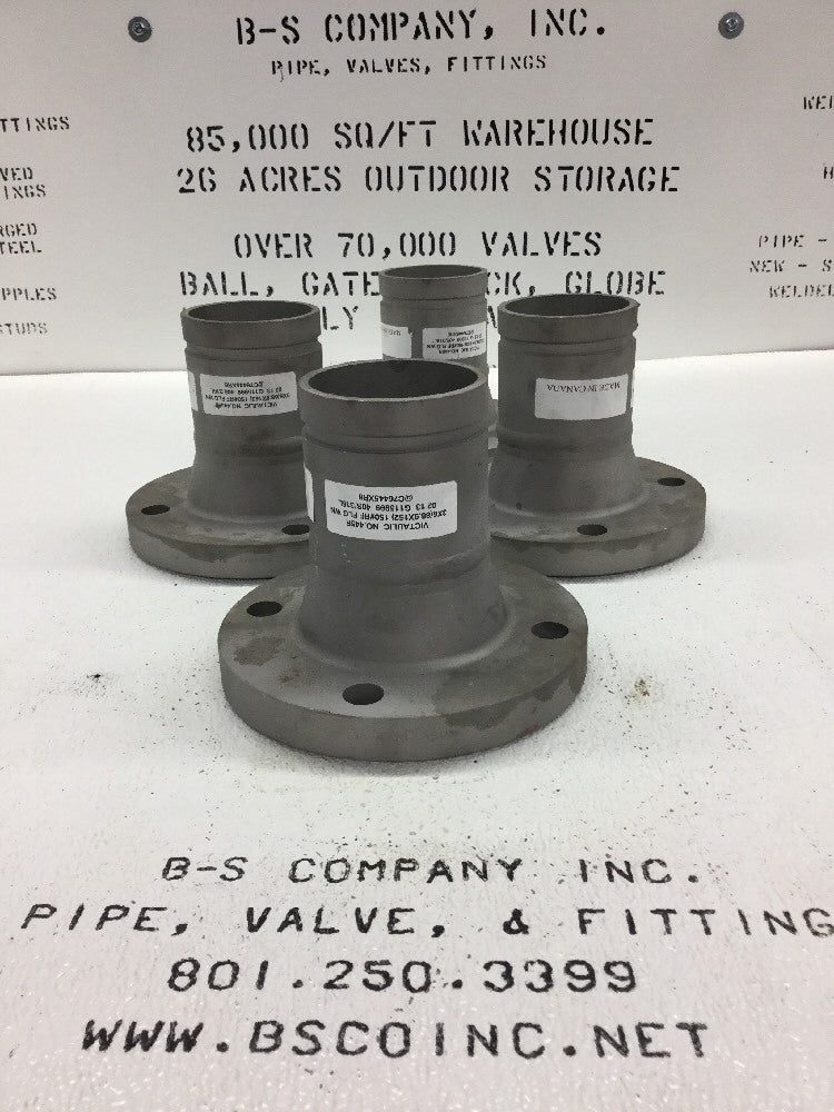Victaulic 445R Stainless Steel Flanged Adapter Nipple 3" 150# RF S/40 X 6" Long