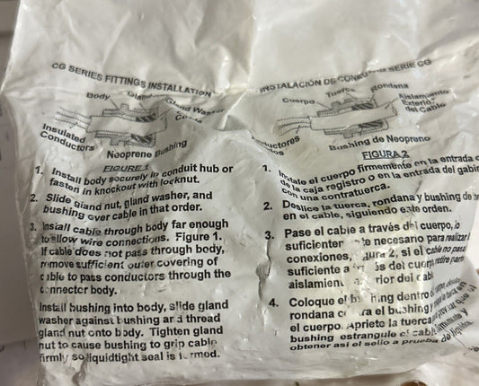 **QTY 2** Eaton Crouse-Hinds CG Series Fitting IF 513A. New In Sealed Bag.   D4