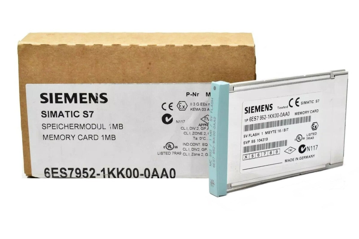 Siemens 6ES7 952-1KK00-0AA0 Simatic S7 Memory Card SV Flash 1MB