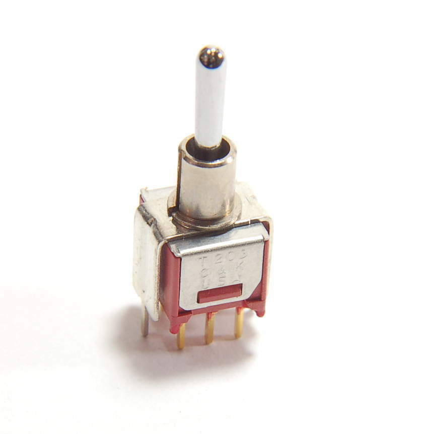 Lot of 2 - C & K  - T203SY9V3GE - Switch, Toggle. DPDT Center-off. On-Off-On, 2A