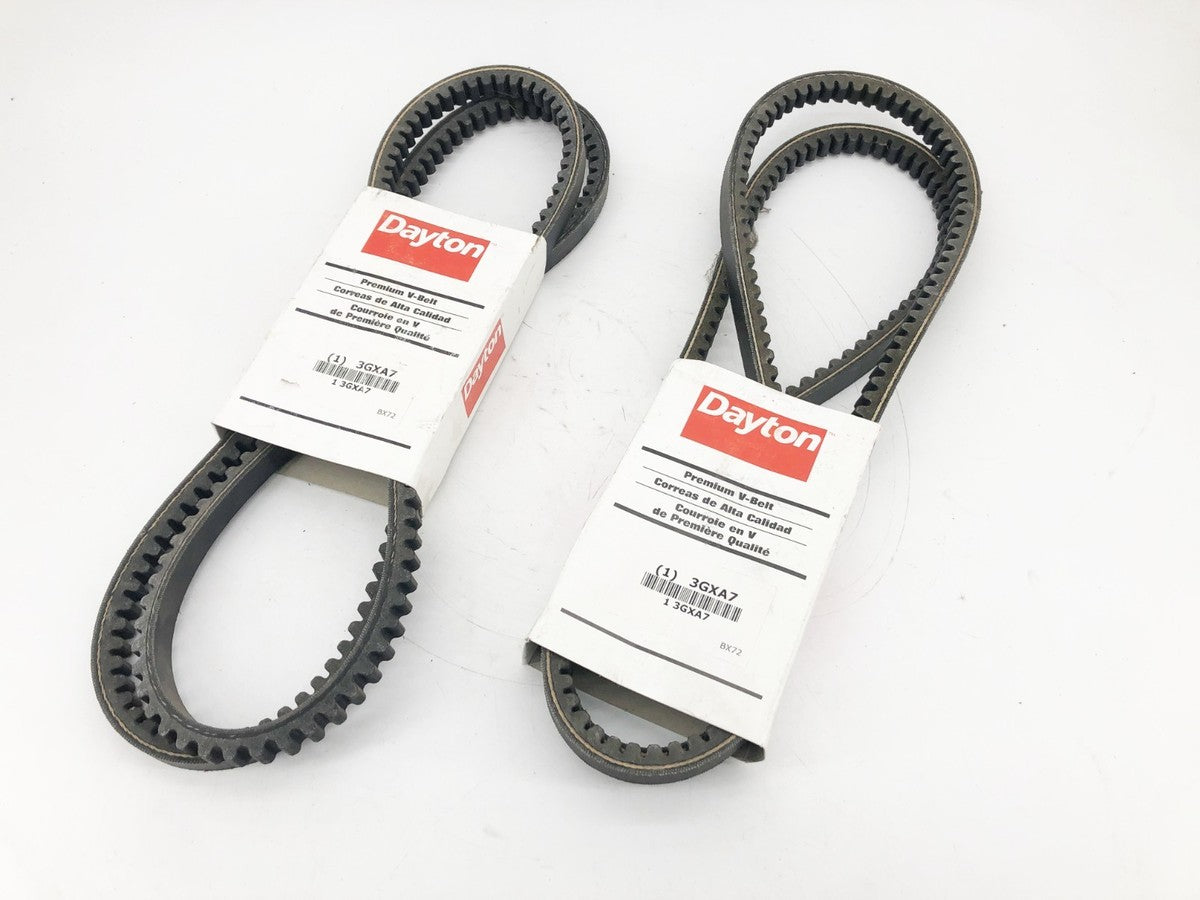 Lot of 2 New Dayton 3GXA7 Cogged V-Belt 21/32" x 75" BX72 - No Box