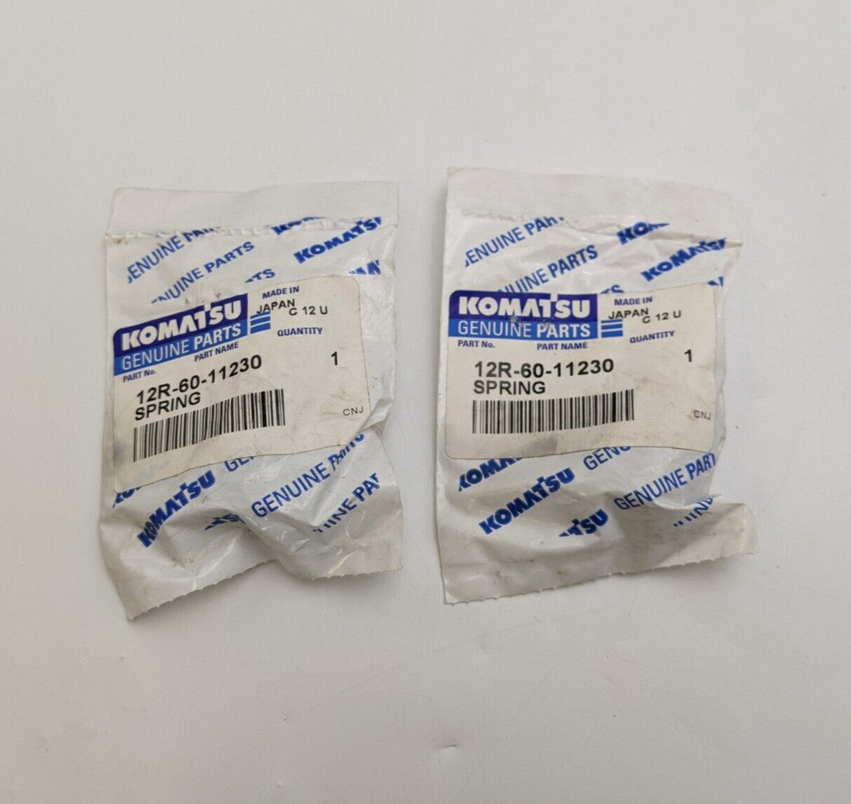 2PC Komatsu 12R-60-11230 Spring Heavy Duty Equipment Replacement Spare Parts NOS