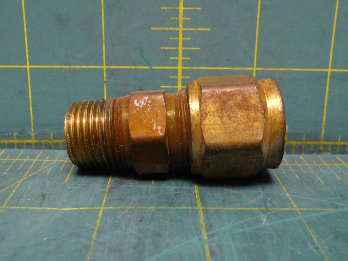 Brass Connector Compression Fitting 1/2" Tube x 1/2" Male NPT 1/2" Tube OD