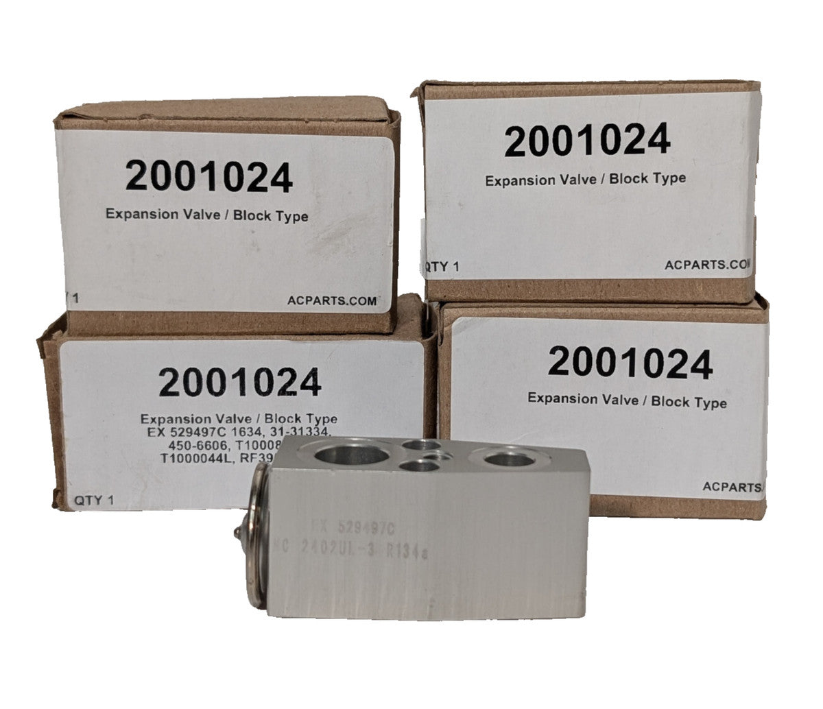 Lot of 4: AC Parts EX529497C Block Type Expansion Valves, 2001024