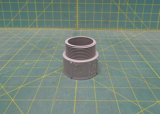 (1) 1-1/2" Gray PVC Male Terminal Adapter Fitting - Kraloy Brand TA15
