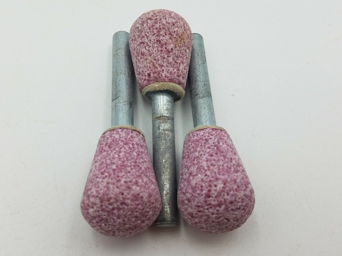 3 Pcs PFERD EDP 31131 Mounted Points A23 3/4" x 1" x 1/8" Shank Aluminum Oxide