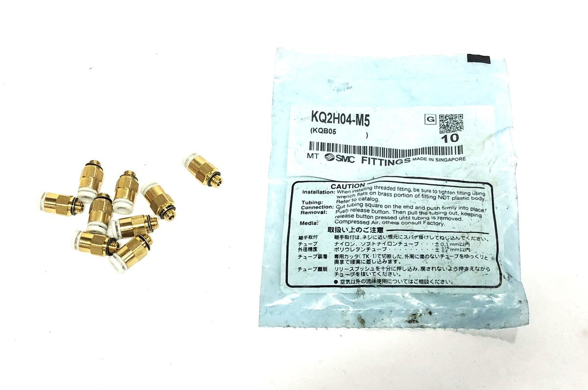 SMC Male Connector Fitting KQ2H04-M5 [Lot of 9] NOS
