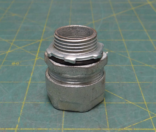 3/4" Straight Liquid Tight Malleable Iron Conduit Connector 1.75" Length 1.5" OD