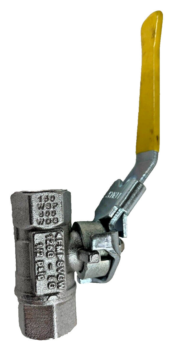 Plated Brass Ball Valve 3/8" NPT Threaded End 150-SWP / 600-WOG, Lever Operated