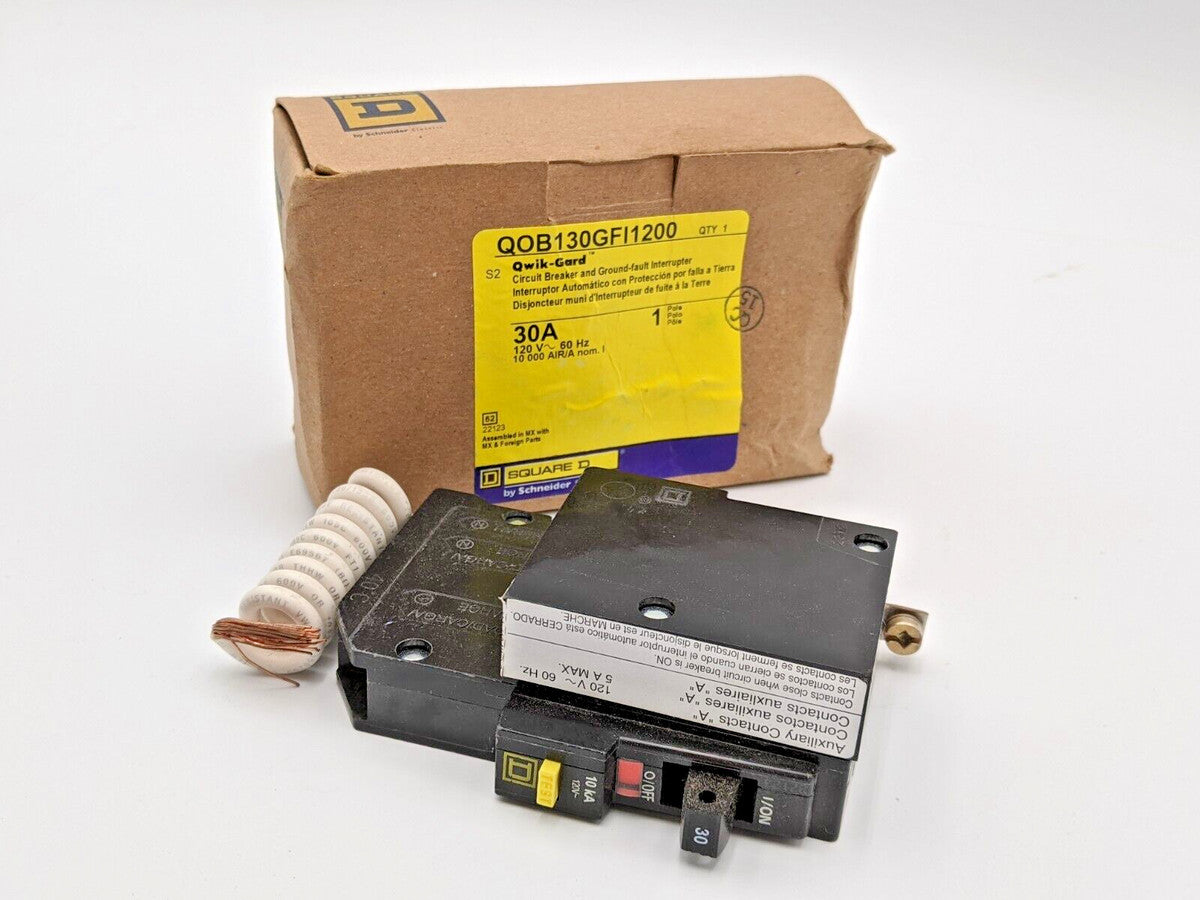 Square D QOB130GFI1200 Bolt-On Circuit Breaker 30A 120V 1P 1PH QOB 30 AMP 1 Pole