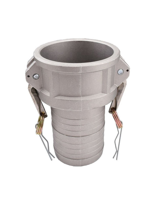 4" Type C Female Cam/Groove x Hose Shank Aluminum Adapter Fitting