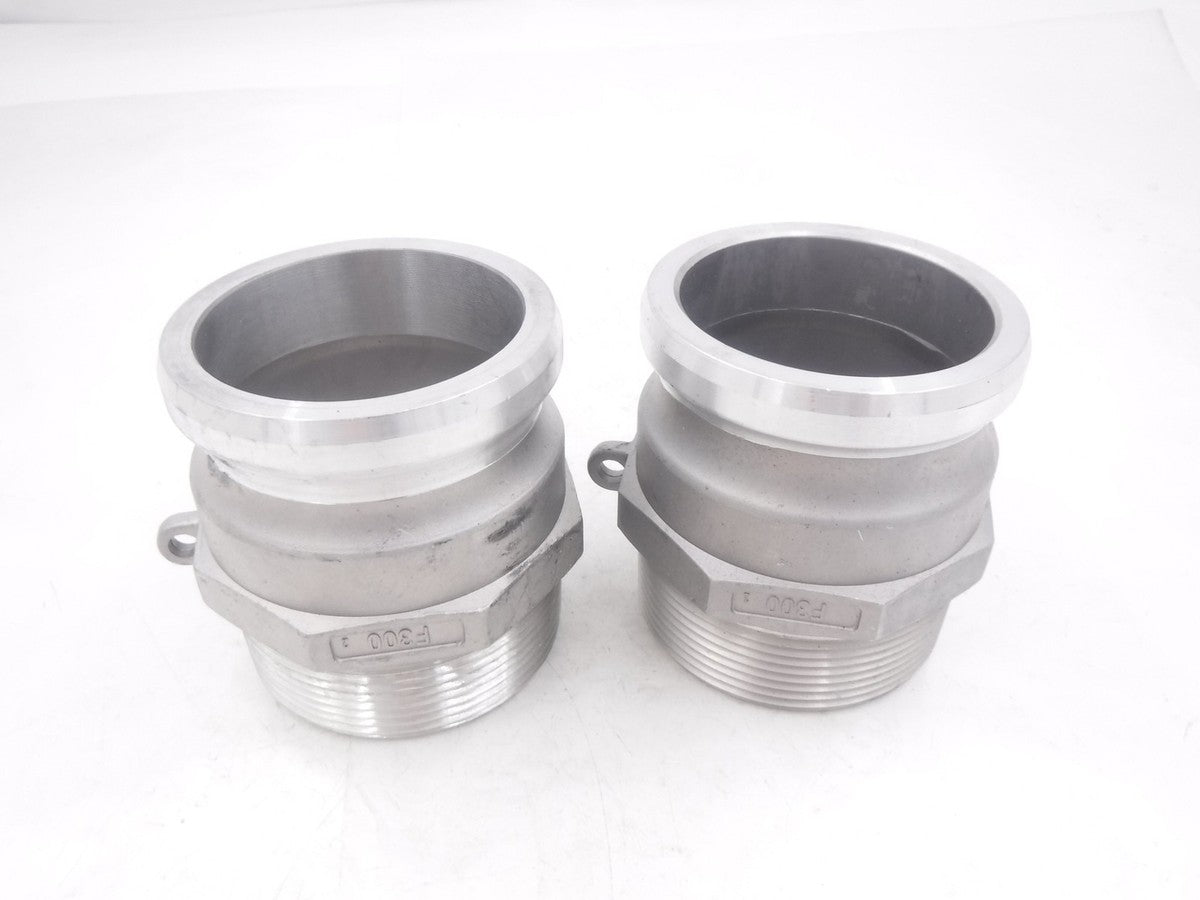 2 Pack Kuriyama 3"MNPT x 3"Male Adapter Aluminum Quick Acting Couplings AL-F300