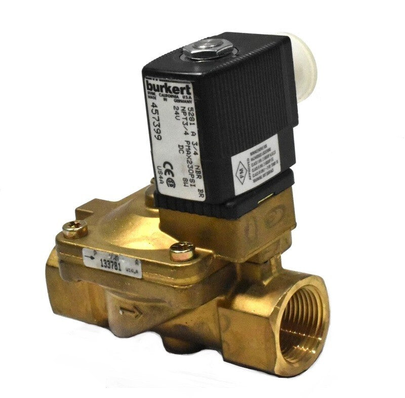 Burkert 457399 Solenoid Valve 5281A, 3/4 NPT, 24V DC