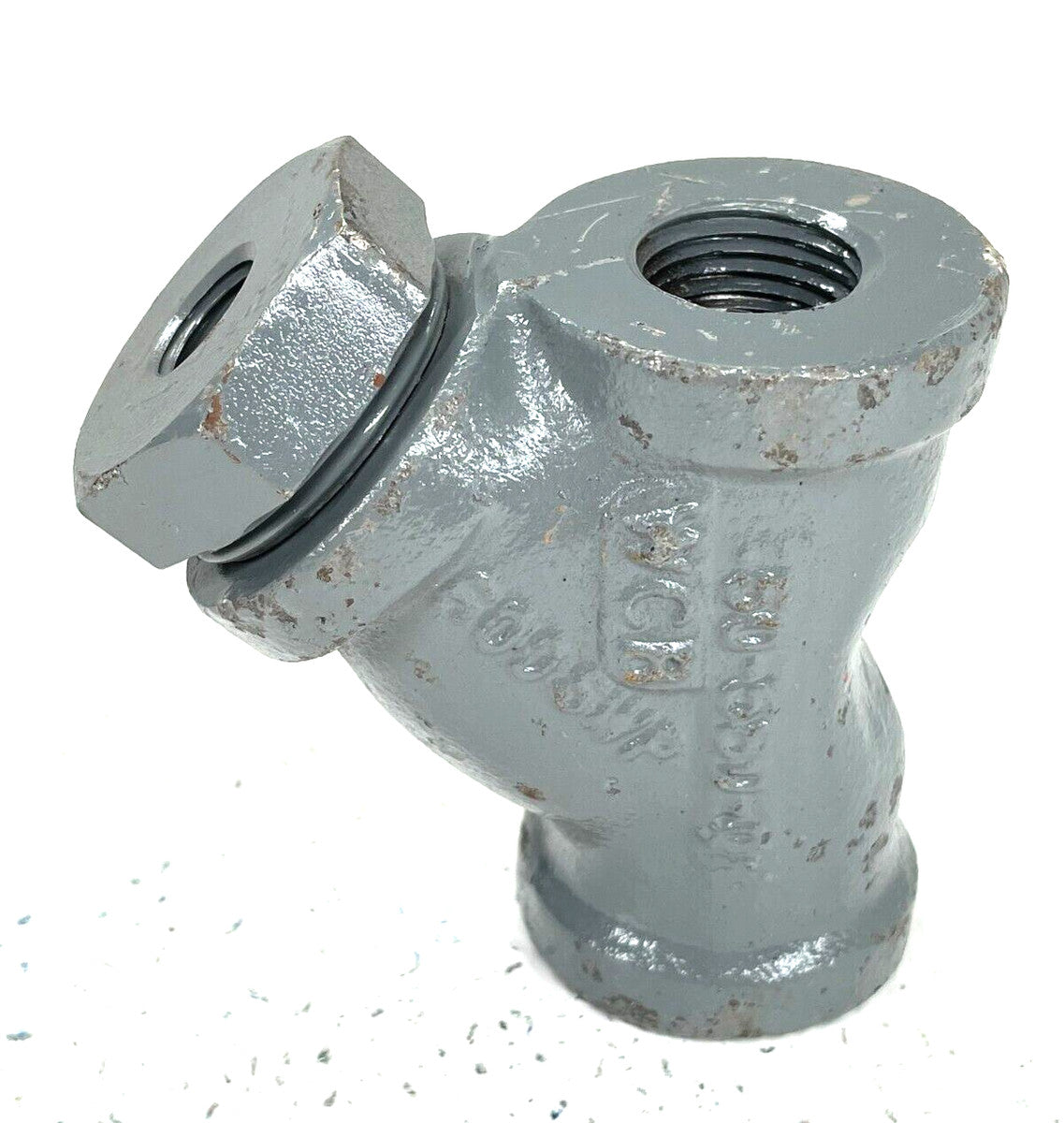 MUELLER Style 580 Y Strainer 1/2" NPT WCB Class 600 1480-WOG 3/64" Perf. Screen