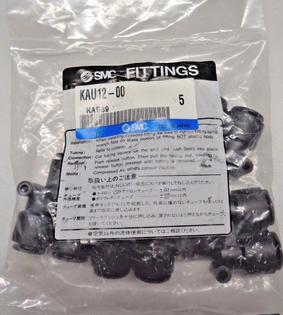 SMC KAU12-00 Pneumatic Fittings KA Fitting For Anti-Static Use (Lot of 20) "NEW"