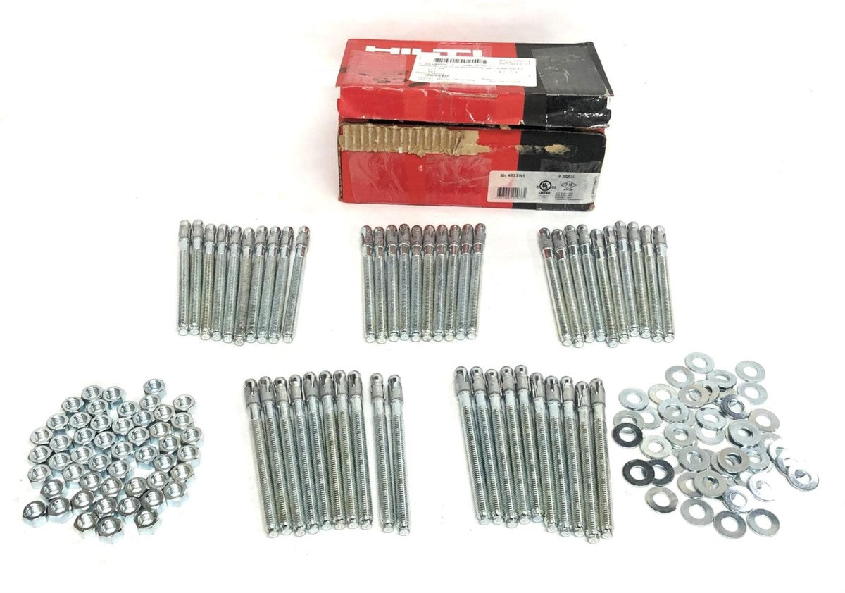 Hilti Kiwk Bolt 50 Piece Concrete Expansion Anchor KB3-3/8x5 (282524) NOS