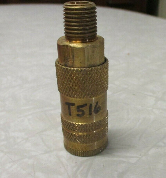 1/4" Quick Connect x Male Straight Parallel Thread Brass Compressed Air Fitting 