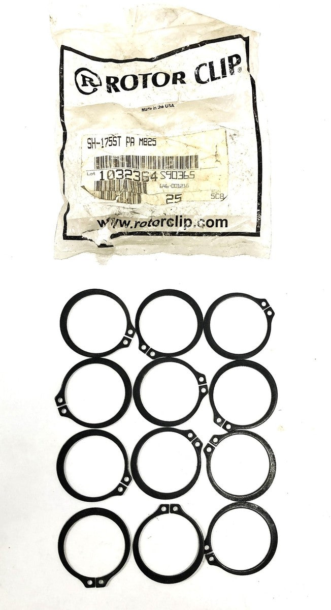 Rotor Clip Retaining Snap Ring Clip SH-175ST PA MB25 [Lot of 12] NOS