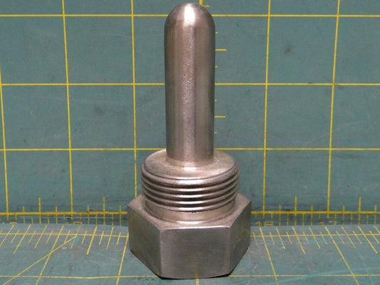 316 Stainless Steel Thermowell 1" MNPT x 1/2" FNPT x 2" Insertion Length