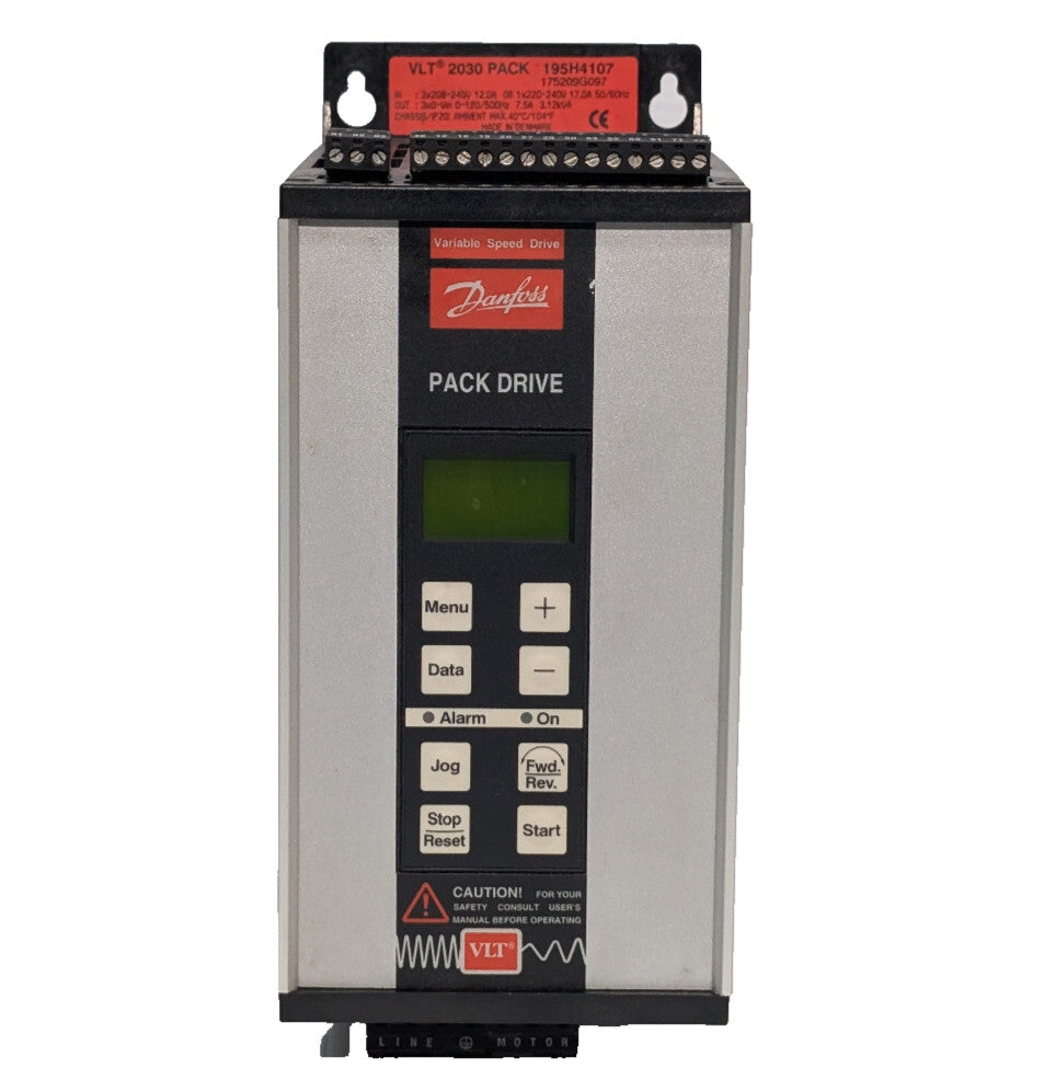 Danfoss VLT 2030-195H4107 Variable Speed Pack Drive, Made in Denmark