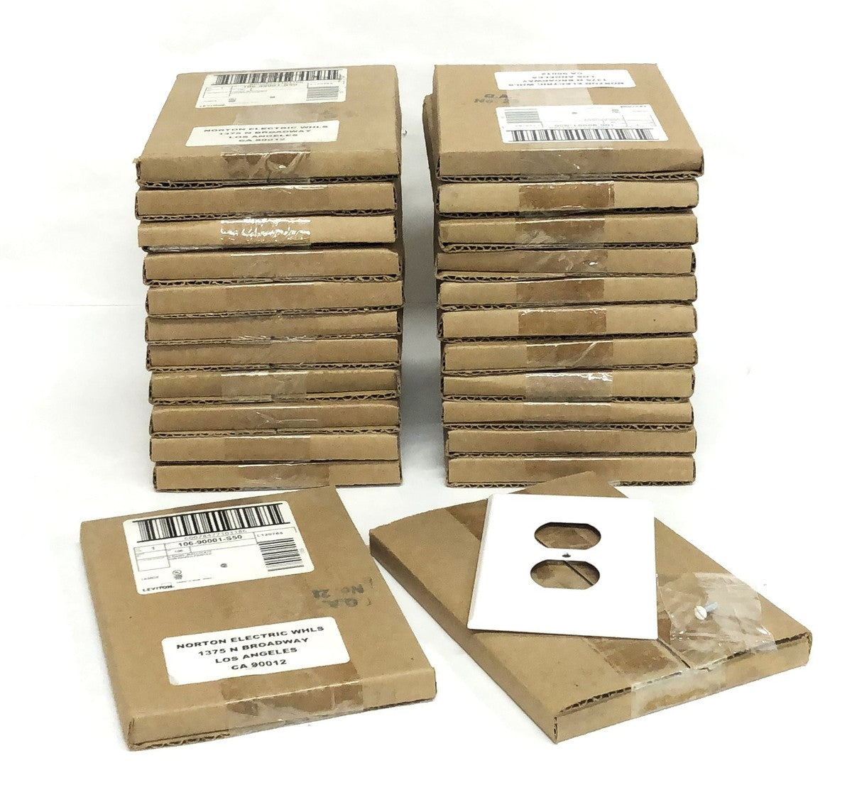 Leviton 1-Gang Oversized Painted Wallplate 106-90001-S50 [Lot of 24] NOS