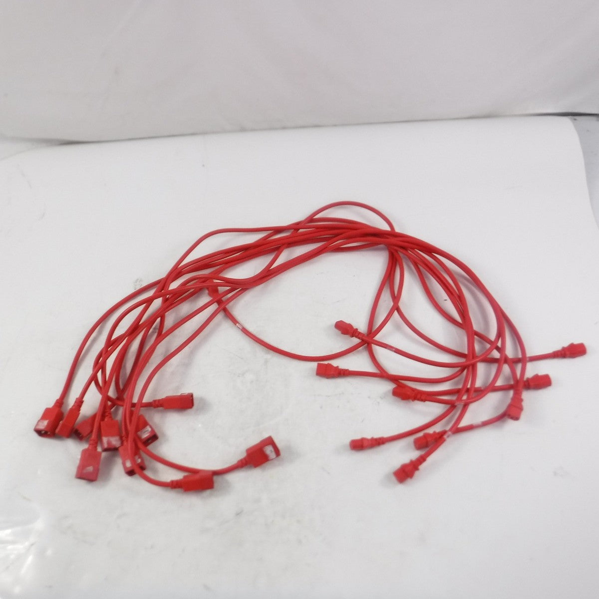 10 Pack 5' P-Lock C20-C13, 14AWG SJT Red Power Cords 15A/250V