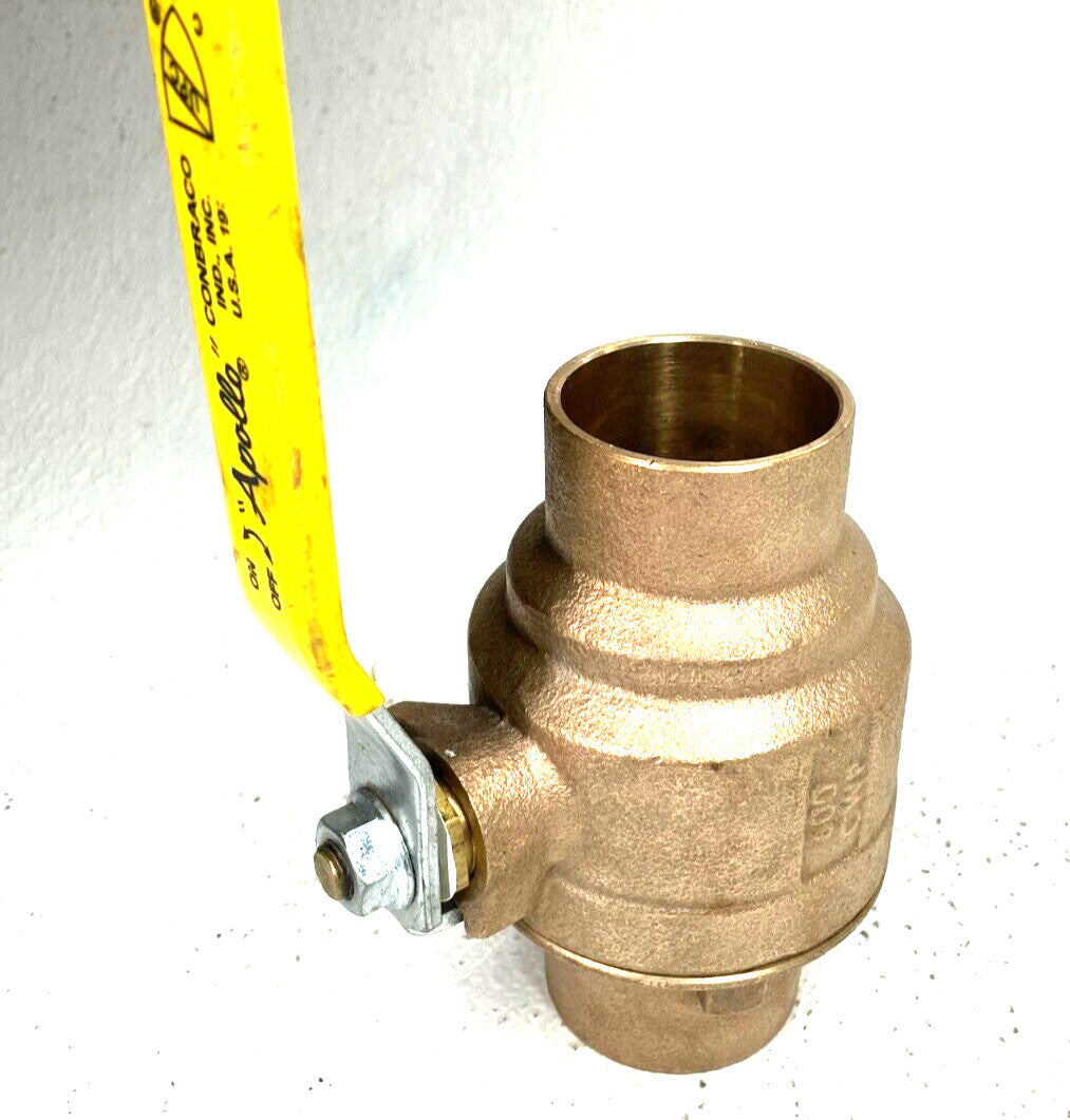 APOLLO 77C-A Bronze Ball Valve 2" CTS Solder Joint Ends 150-WSP 600-WOG Lever Op