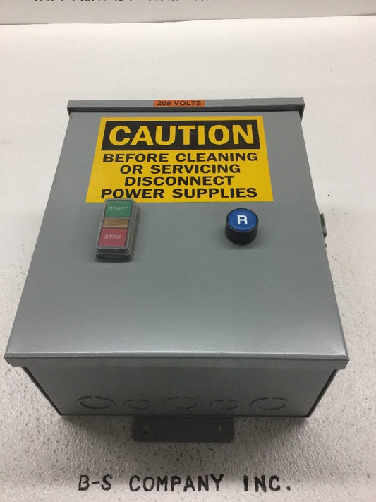 3E start / stop / reset electrcal switch box 208V electric fixture & supply 