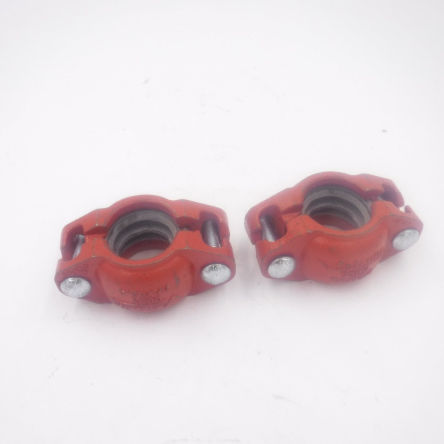 2 Pack Victaulic Firelock 1-1/4" 42.4mm 009V Rigid Coupling Orange