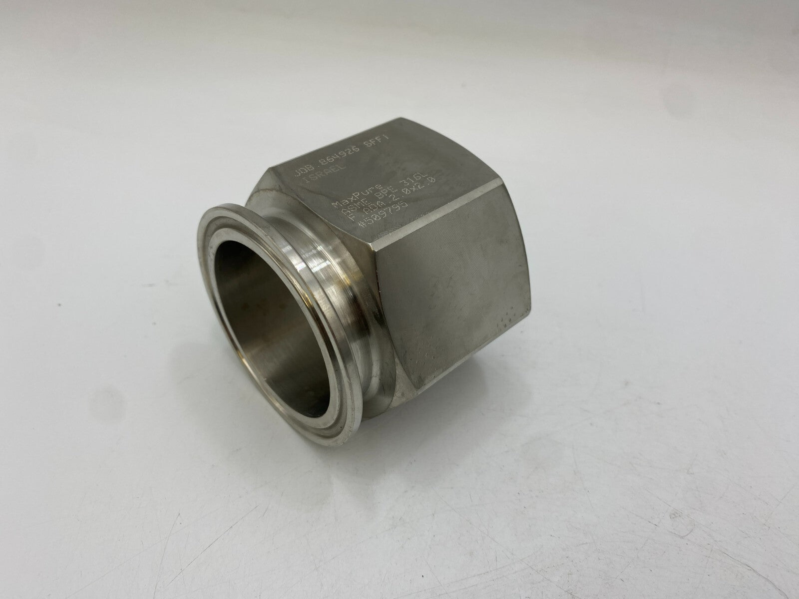 Sanitary Clamp End x Female NPT 2" x 2" Stainless Steel 316L 2x2 NOS