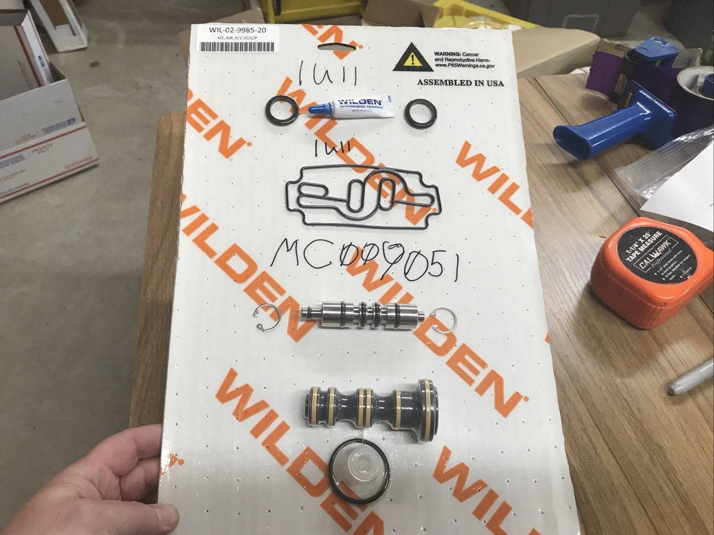 WILDEN 02-9985-20 / 02998520 (BRAND NEW) Kit, air, P/1"/C/C/P