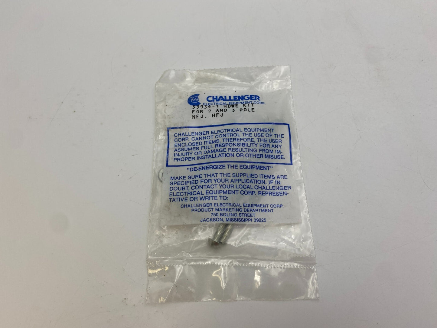 Challenger 53934-1 Hardware Kit 2 Pole and 3 Pole NFJ HFJ Circuit Breakers NOS