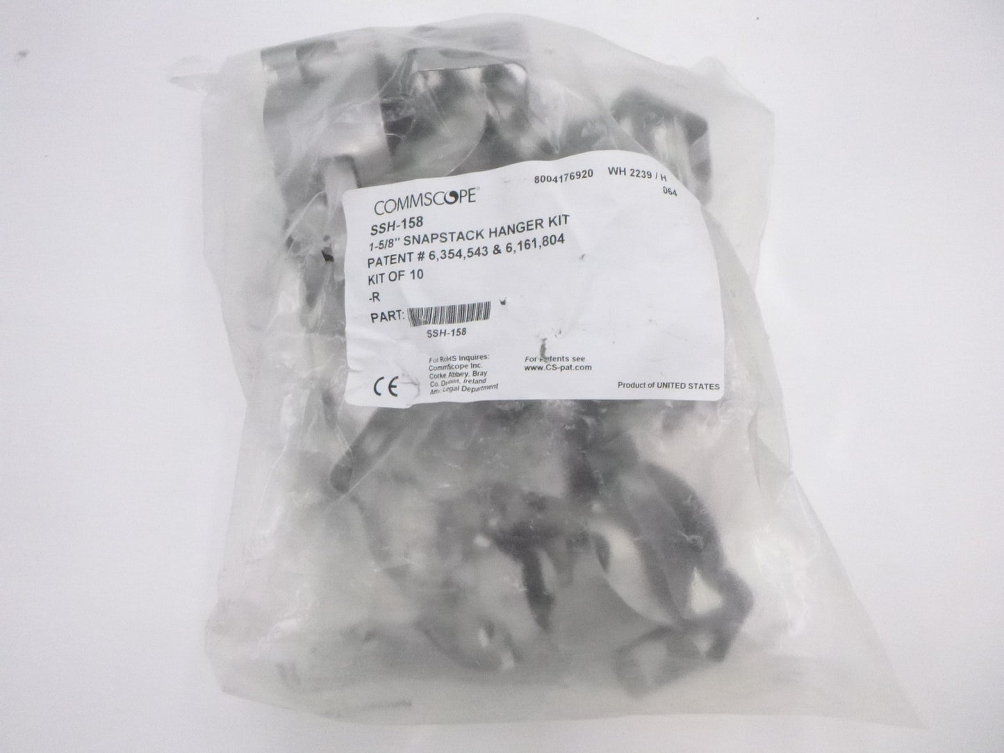 10 Pack Commscope 1-5/8" Snapstack Hanger SSH-158 Stainless Steel