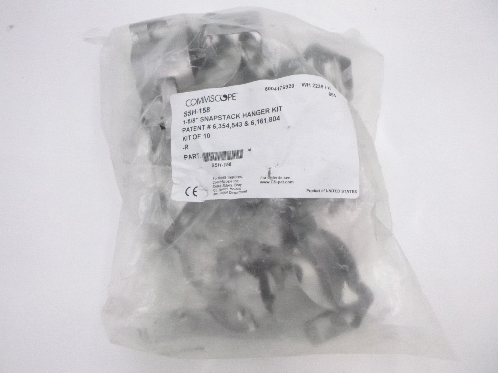 10 Pack Commscope 1-5/8" Snapstack Hanger SSH-158 Stainless Steel