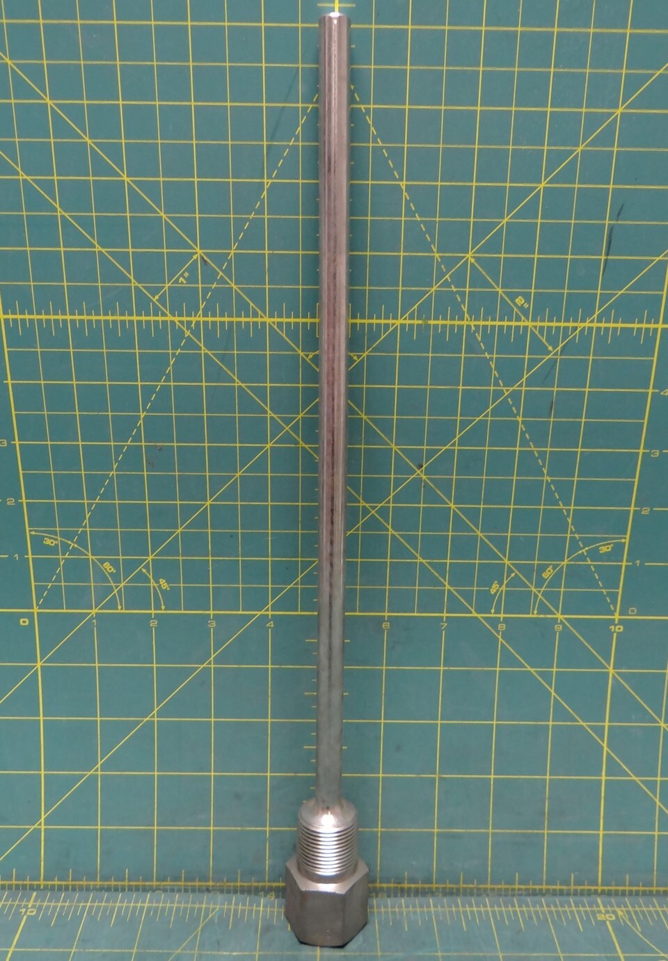316SS Thermowell 3/4" Male NPT 12" Insertion Length x 7/16" Probe Diameter