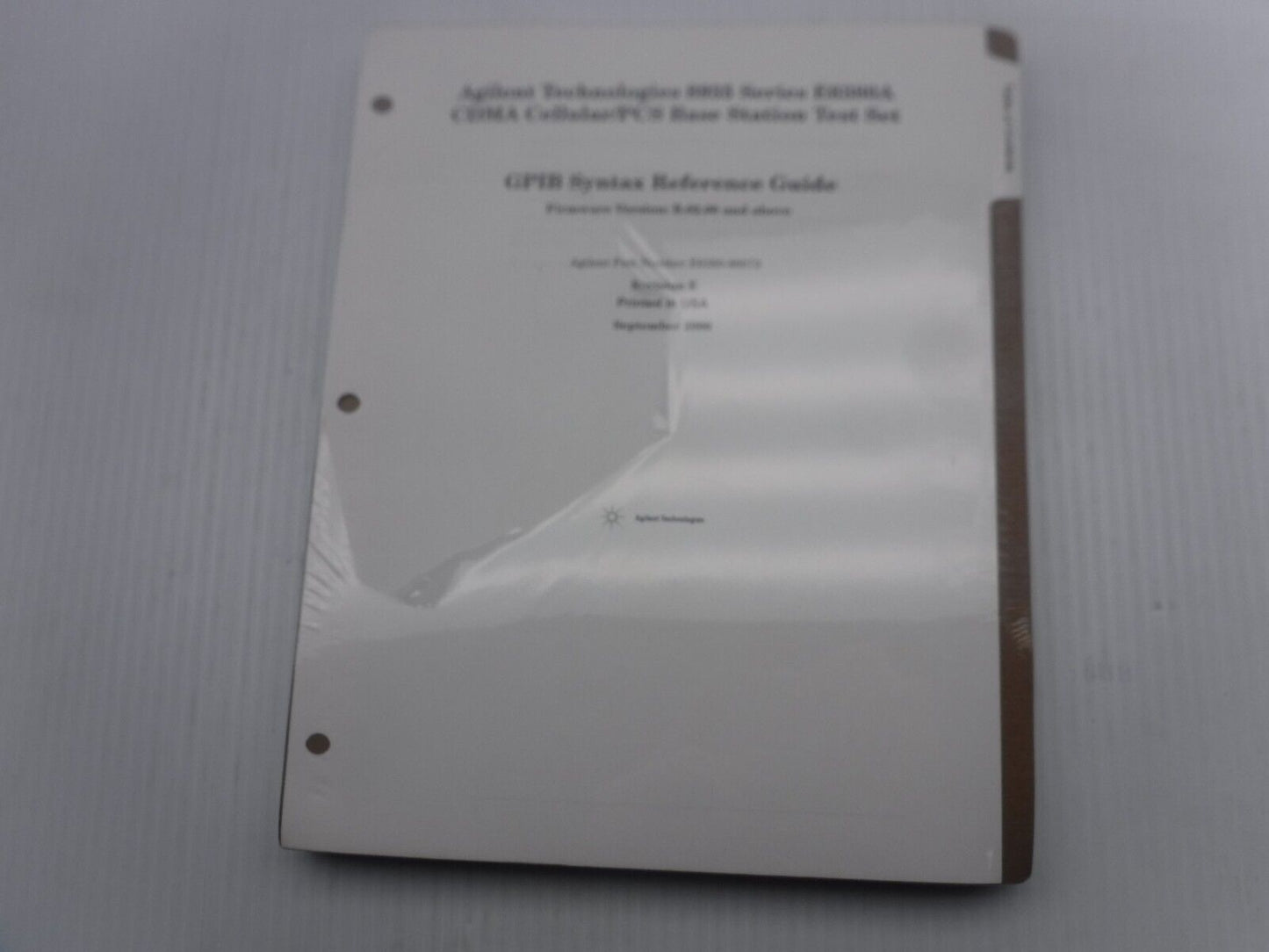 Agilent Technologies 8935 Series GPIB Syntax Reference Guide Manual Rev E