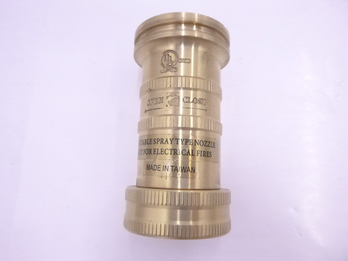 1-3/4" Brass Portable Fire Hose Nozzle 647X A7-L2 4-3/8" OAL