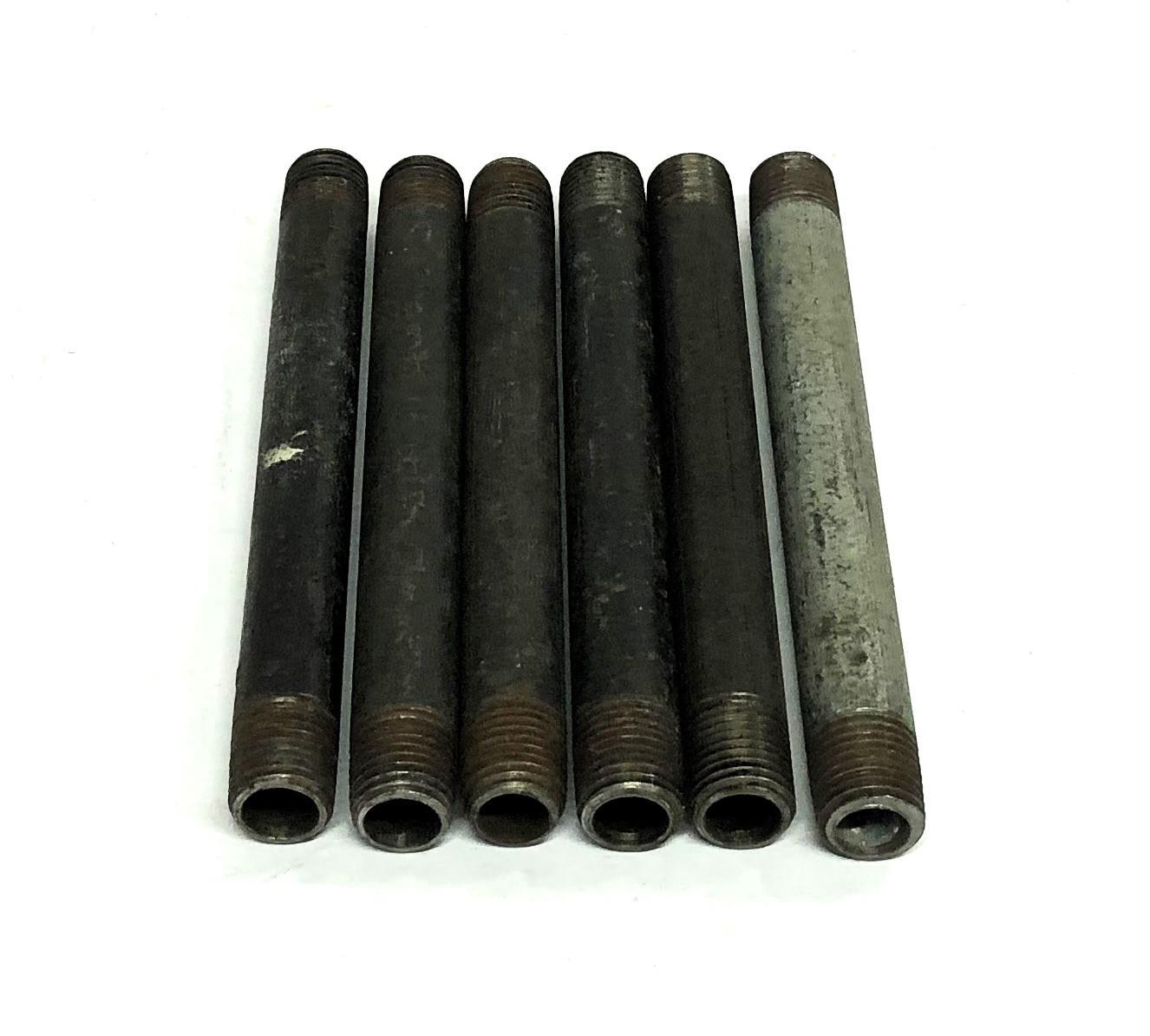 Unbranded 1/4 Inch 18TPI Pipe Nipple 5 Inch [Lot of 6] NOS