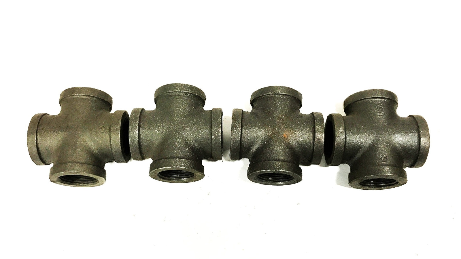 Unbranded 1 inch 4-way Female Cross Coupling [Lot of 4] NOS