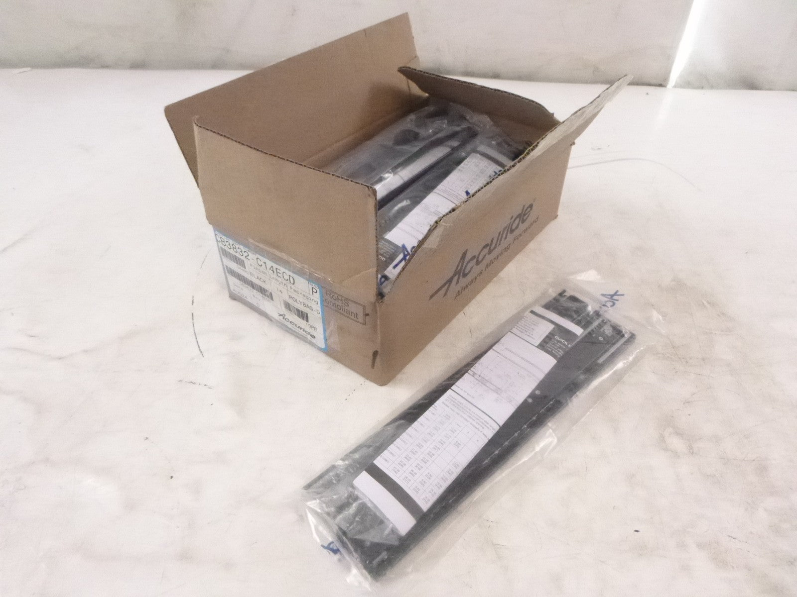 10 Pack Accuride CB3832-C14ECD Side Mount Drawer Slide 14" Black Series 3832