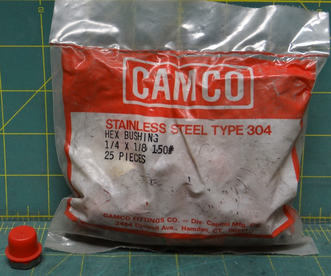 (25) Camco High Pressure Hex Threaded Bushing, 1/4 x 1/8, Class 150 304 SS